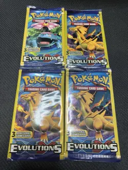Pokemon XY Evolutions 3-Card Mini Packs - 4 Group Lot - Image 2