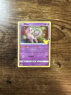 Mew Holo 11/25 Celebrations Pokemon TCG Single Card ENGLISH NM - Image 1