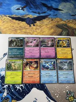 Pokemon Prismatic Evolutions 8 Cosmos Promo Cards Costco In Hand CARDS ONLY - Image 1