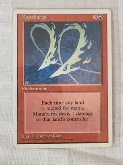 Played Manabarbs 4th Edition Mtg Magic the Gathering - Image 1