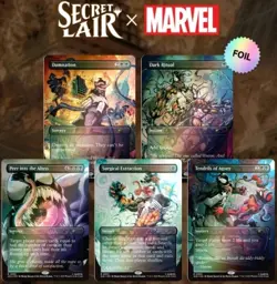 Foil VENOM UNLEASHED Colors Marvel's Spider-Man Secret Lair Drop SLD MTG In hand - Image 1