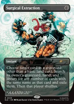Foil VENOM UNLEASHED Colors Marvel's Spider-Man Secret Lair Drop SLD MTG In hand - Image 5
