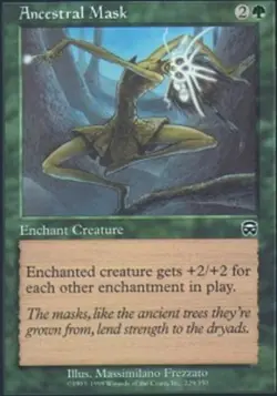 MTG Ancestral Mask, Mercadian Masques, Damaged, English - Image 1