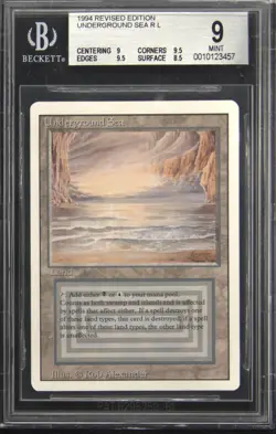 1994 MAGIC: THE GATHERING REVISED ED UNDERGROUND SEA BGS 9 - Image 1