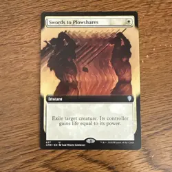 Swords to Plowshares (Extended Art) U Commander Legends 627 NM MTG Magic Nonfoil - Image 1