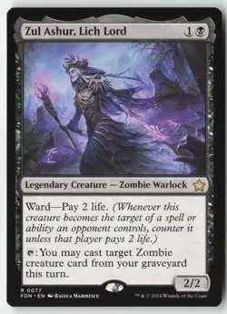 MTG - Zul Ashur, Lich Lord R Foundations 77 LP-NM - Image 1