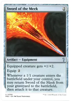 Sword of the Meek (White Border) - Mystery Booster 2 (MB2) MTG - NM/M - Image 1