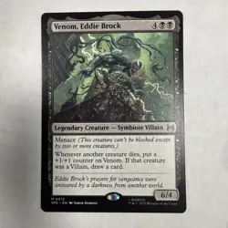 MTG Venom Eddie Brock Legendary Creature 0012 Spiderman Symbiote Villain - Image 1