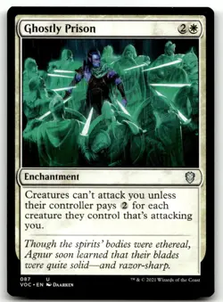 MTG Commander: Innistrad: Crimson Vow #87 Ghostly Prison NM - Image 1