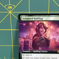 MTG Delighted Halfling Lord of the Rings Magic the Gathering Rare Extended Art - Image 3