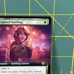 MTG Delighted Halfling Lord of the Rings Magic the Gathering Rare Extended Art - Image 4