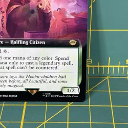 MTG Delighted Halfling Lord of the Rings Magic the Gathering Rare Extended Art - Image 5