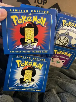 Limited Edition Pokemon 23k Gold-plated Set of 6 Sealed. Make An Offer! - Image 2