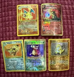 Pokemon Vending Charizard and Friends Sticker Cards. NM. Bundle Of 5 Cards. - Image 1