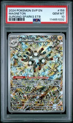 2024 POKEMON SVP EN-SV BLACK STAR PROMO #159 MAGNETON PSA 10 - Image 1