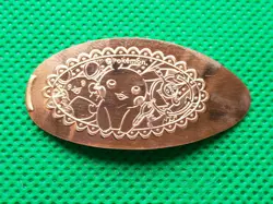 Pikachu Marill Pokemon Medal Coin Bronze Japanese Very Rare Nintendo Japan F/S - Image 1