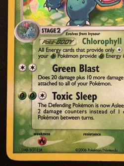 Venusaur 28/100 EX Crystal Guardians Pokemon Card Reverse Holo Foil Rare MP - Image 5