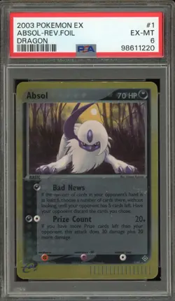 Pokemon Absol EX Dragon Reverse Holo Rare #1 PSA 6 - Image 1