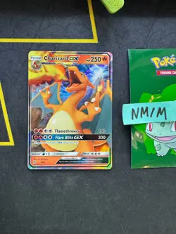 Pokemon Card Charizard GX Sun and Moon Hidden Fates 9/68 296 💎NM💎 - Image 1