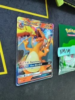 Pokemon Card Charizard GX Sun and Moon Hidden Fates 9/68 296 💎NM💎 - Image 3