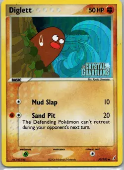 Pokemon TCG Diglett 50/100 Crystal Guardians Reverse LP - Image 1