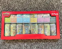 Pokemon TCG Prismatic Evolutions Costco 8 Pack Mini Tins Set + Promos New Sealed - Image 1