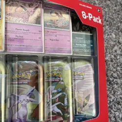 Pokemon TCG Prismatic Evolutions Costco 8 Pack Mini Tins Set + Promos New Sealed - Image 3