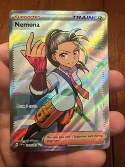 Pokemon Paldean Fates Nemona (229/091) Ultra Rare Full Art Trainer Near Mint - Image 1