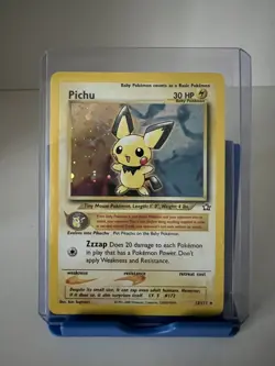 Pokemon TCG Pichu Neo Genesis 12 Holo Unlimited Holo Rare - Image 1