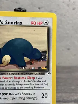 Rocket's Snorlax 033/132 Gym Heroes Regular Rare-Pokemon TCG-Fast Shipping-LP!! - Image 3