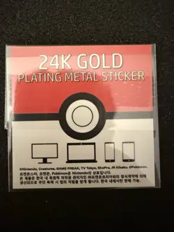 Pokemon Gold Plated 24K Gold Squirtle Sticker In Mint Condition - Image 2