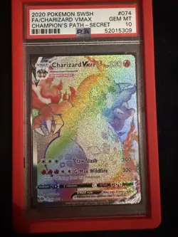 Pokemon Charizard VMAX 074/073 Secret Rare PSA 10 Gem Mint 2020 Champions Path - Image 1