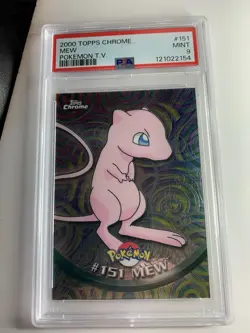 2000 Topps Chrome Pokemon Series 2 #151 Mew PSA 9 MINT - Image 1