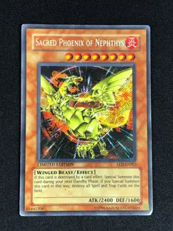 YUGIOH SACRED PHOENIX OF NEPHTHYS EEN-ENSE3 SECRET PLAY/EDGE WEAR - Image 1