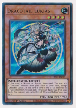 Yu-Gi-Oh! Dracotail Lukias JUSH-EN001 Ultra Rare 1st ED NM - Image 1