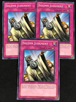 YUGIOH SOLEMN JUDGMENT SDLS-EN038 1ST COMMON X3 (NM) - Image 1