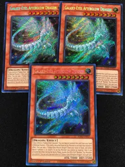 Yugioh Galaxy-eyes Afterglow Dragon RA01-EN017 1st SECRET X3 (NM) - Image 1