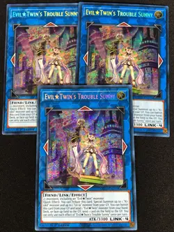 Yugioh Evil Twins Trouble Sunny MP22-EN216 1ST Secret x3 (NM) - Image 1