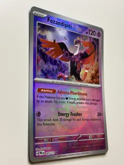 Pokemon TCG Prismatic Evolutions Fezandipiti Masterball Holo Card 045/131 - Image 2