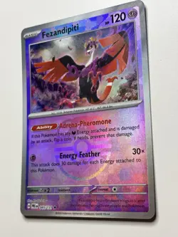 Pokemon TCG Prismatic Evolutions Fezandipiti Masterball Holo Card 045/131 - Image 3
