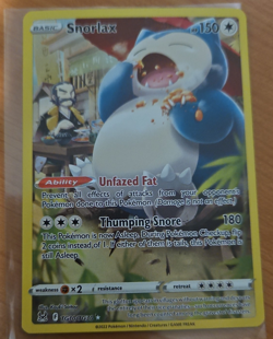 Snorlax TG10/TG30 SWSH Lost Origin Trainer Gallery Holo Pokemon TCG Card - Image 1