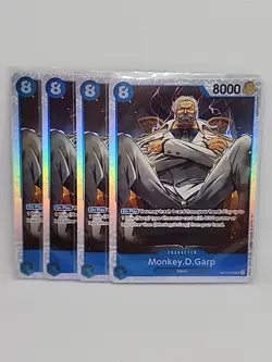 Monkey D. Garp OP12-056 SR Legacy of the Master ONE PIECE Card ENG Playset 4x - Image 1