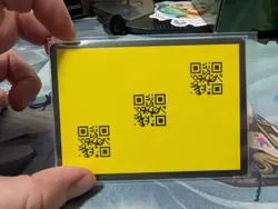 2025 Disney Lorcana Discard Error QR Code Card Yellow Background Fabled - Image 1