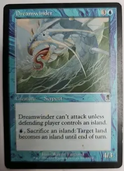 MTG Magic The Gathering Card Dreamwinder Creature Serpent Blue Odyssey - Image 1