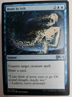 MTG Magic The Gathering Card Bone to Ash Instant Blue M19 - Image 1