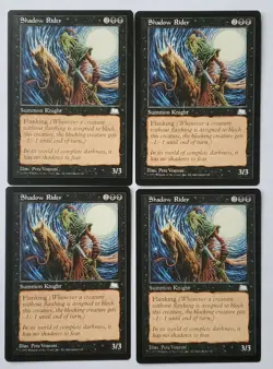 Magic The Gathering Card Summon Knight Shadow Rider Flanking 4 Count - Image 1