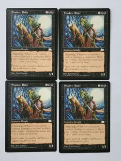 Magic The Gathering Card Summon Knight Shadow Rider Flanking 4 Count - Image 5