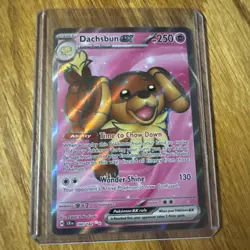 Pokemon TCG Dachsbun EX 2024 Stellar Crown Ultra Rare Full Art Holo Card 160/142 - Image 1