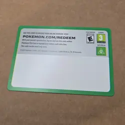 Pokemon TCG Misprint Error Blank Code Card Mega Evolutions - Image 1