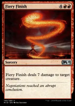 Fiery Finish Core Set 2019 #140 MTG TCG - Image 1